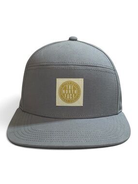 The North Face Gray 6-Panel Structured Hat Never Stop Exploring Patch OSFM